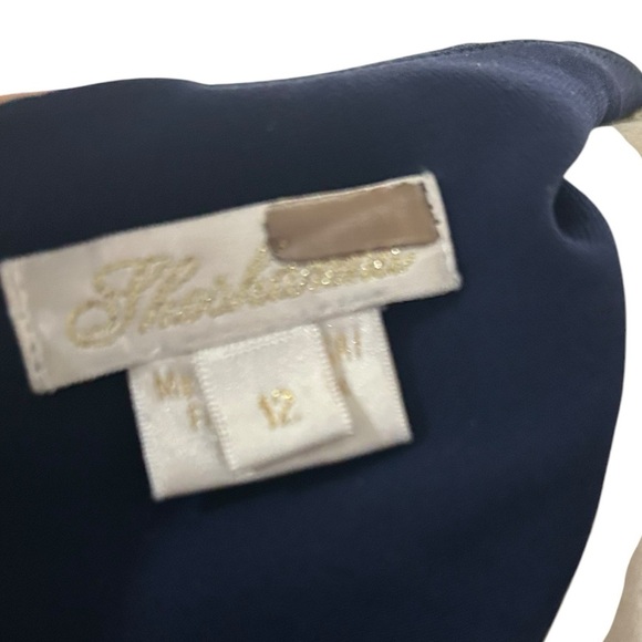 Shoshanna nautical navy blue lace up Nikko mini dress with 3/4 sleeves Size 12 - Picture 8 of 8